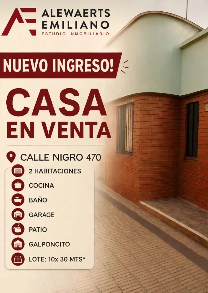 casa en Nigro 470, , Tandil en venta a USD 78.000